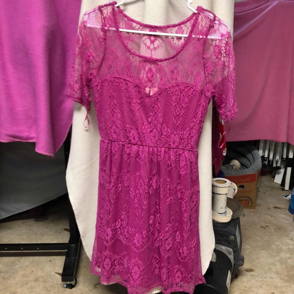 Pink lace dress Red Camel